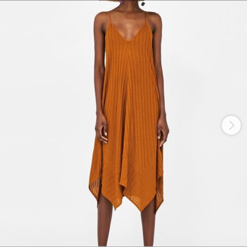 Zara burnt orange summer dress